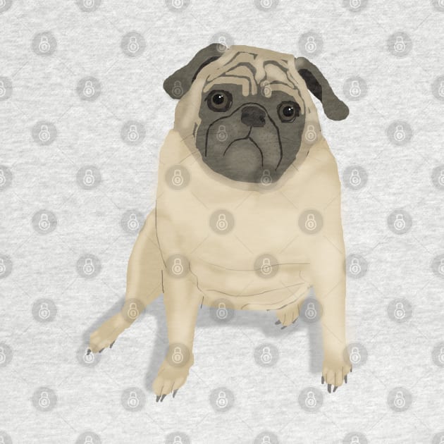 Pug Illustration by ahadden